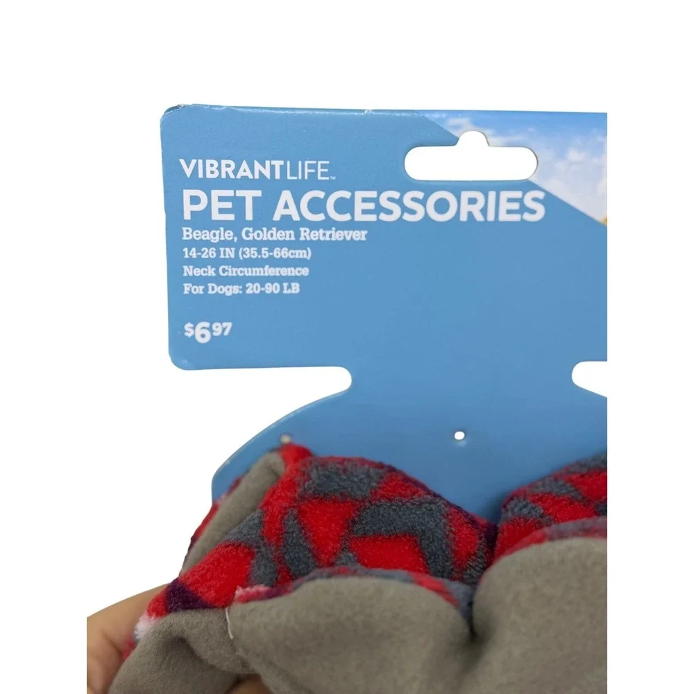 NEW Vibrant Life Pet Winter Hat, Scarf Outfit M/L Fleece Dog Accessory 20-90 lbs